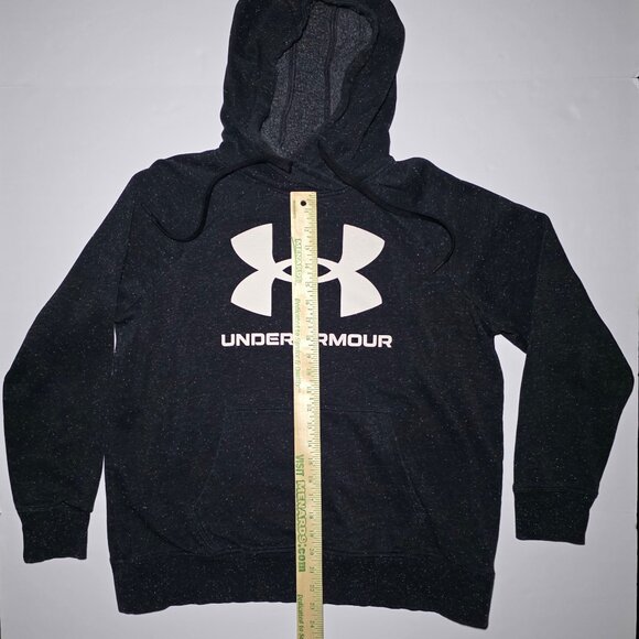 Under Armour Loose Fit Womens Black and White Speckled Hoodie Size Large - Picture 11 of 12